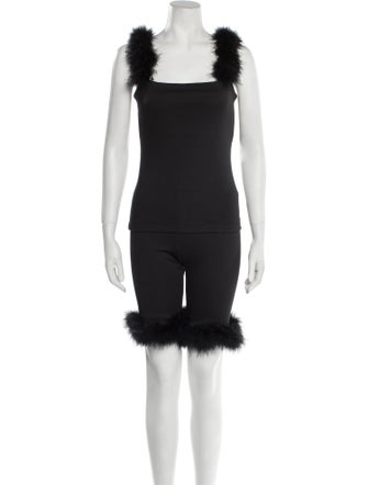 Sleeper Feather Trim Lounge Set