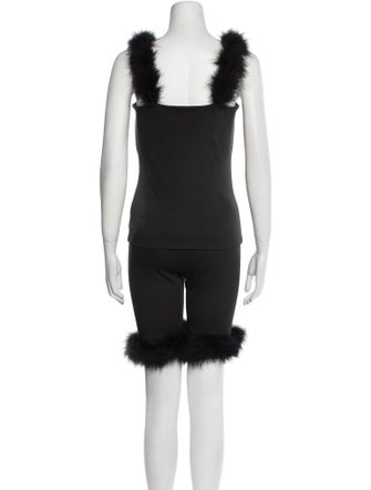 Sleeper Feather Trim Lounge Set