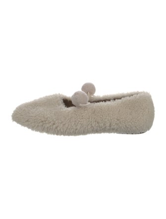 Sleeper Shearling Faux Fur Trim Flats