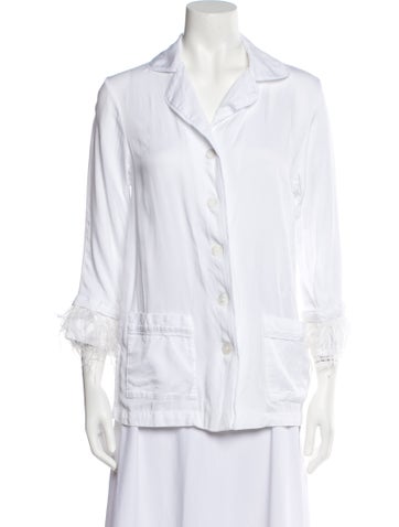 Sleeper Loungewear Feather Trim Pajamas S