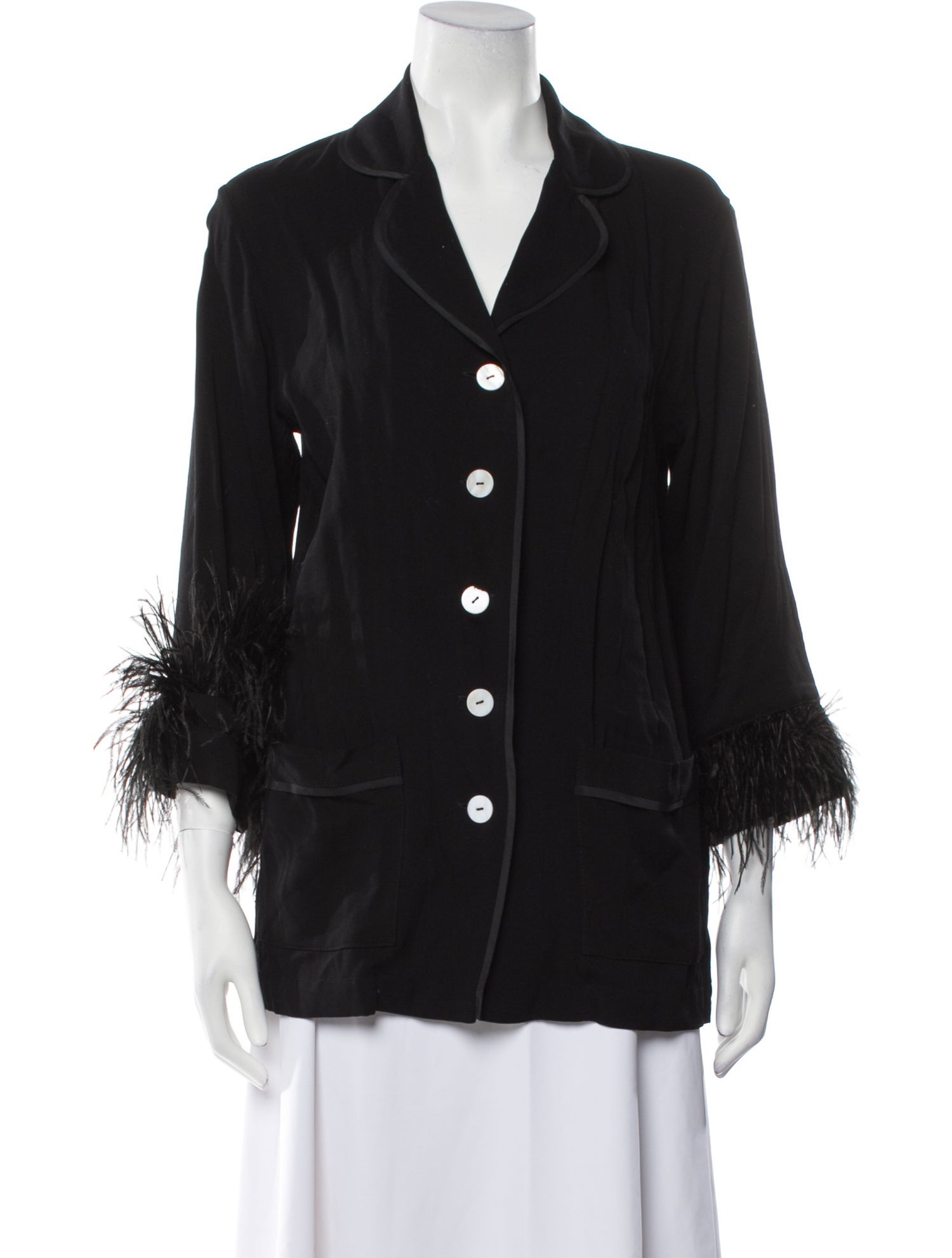 Sleeper Three-Quarter Sleeve Button-Up Top