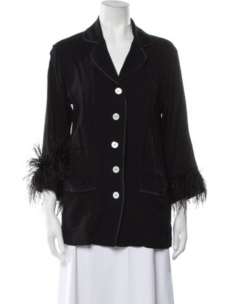 Sleeper Three-Quarter Sleeve Button-Up Top