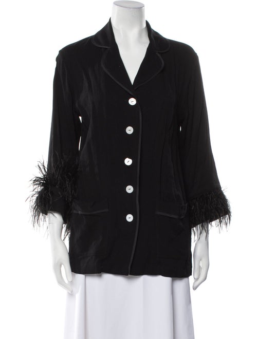 Sleeper Three-Quarter Sleeve Button-Up Top