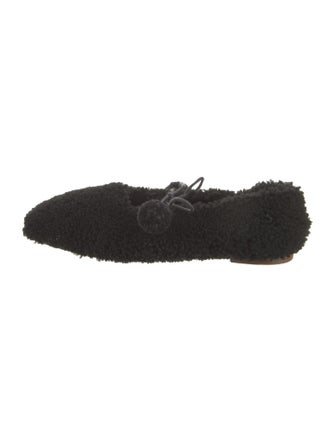 Sleeper Shearling Pom-Pom Embellishments Loafers
