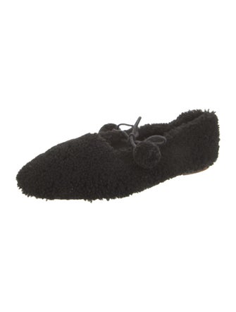 Sleeper Shearling Pom-Pom Embellishments Loafers