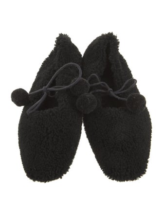 Sleeper Shearling Pom-Pom Embellishments Loafers
