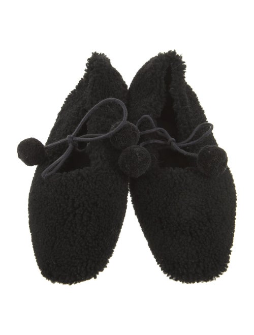 Sleeper Shearling Pom-Pom Embellishments Loafers