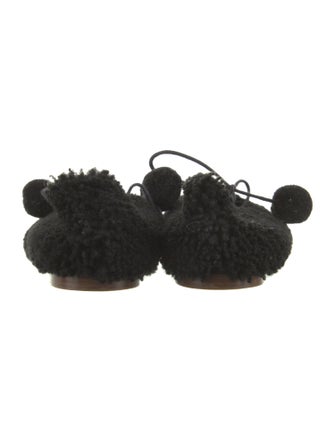 Sleeper Shearling Pom-Pom Embellishments Loafers