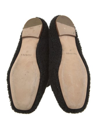Sleeper Shearling Pom-Pom Embellishments Loafers