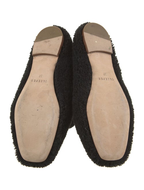 Sleeper Shearling Pom-Pom Embellishments Loafers