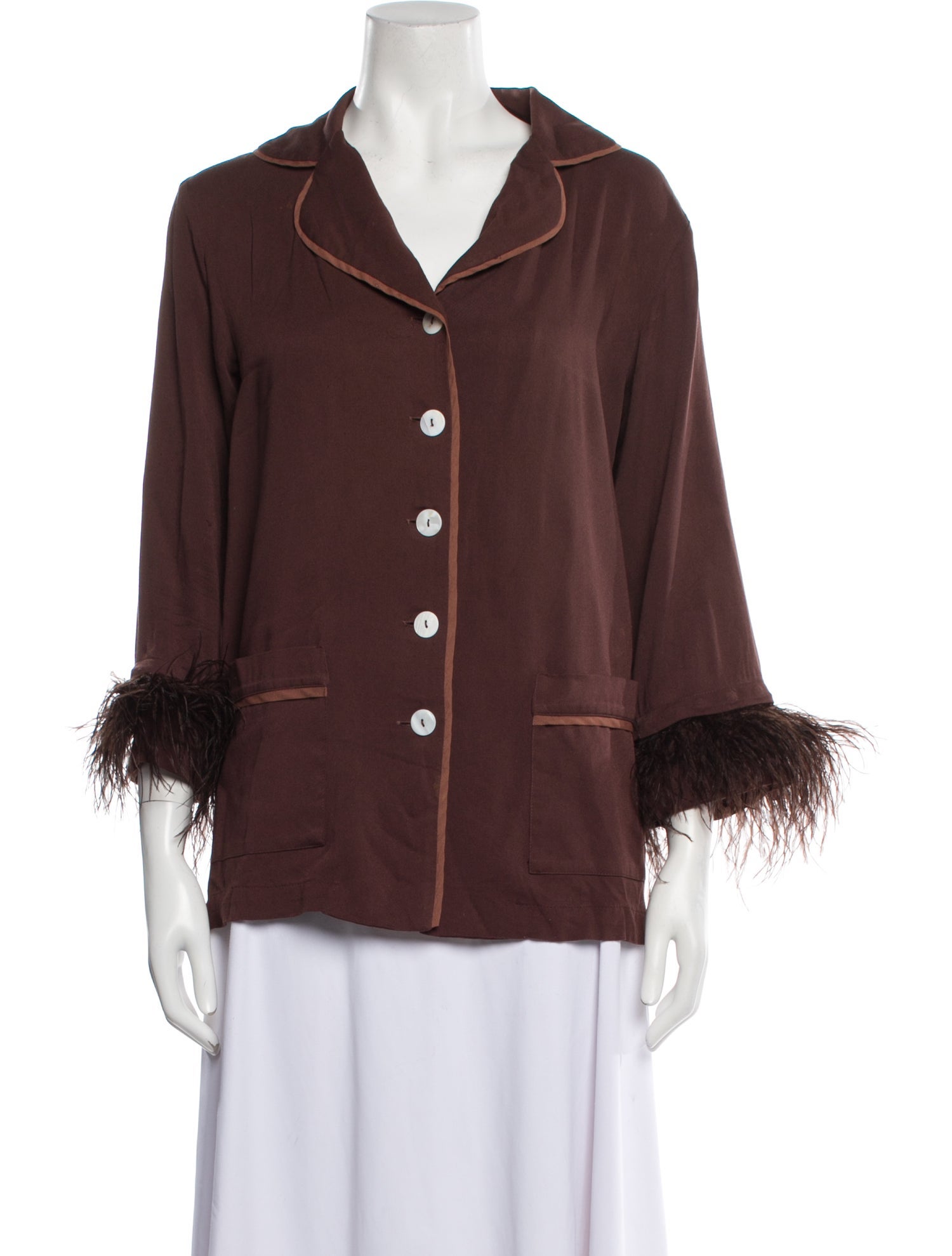 Sleeper Feather Trim Pajamas