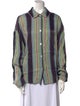 Sleeper Striped Long Sleeve Button-Up Top