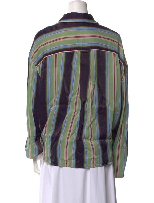 Sleeper Striped Long Sleeve Button-Up Top