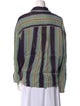 Sleeper Striped Long Sleeve Button-Up Top