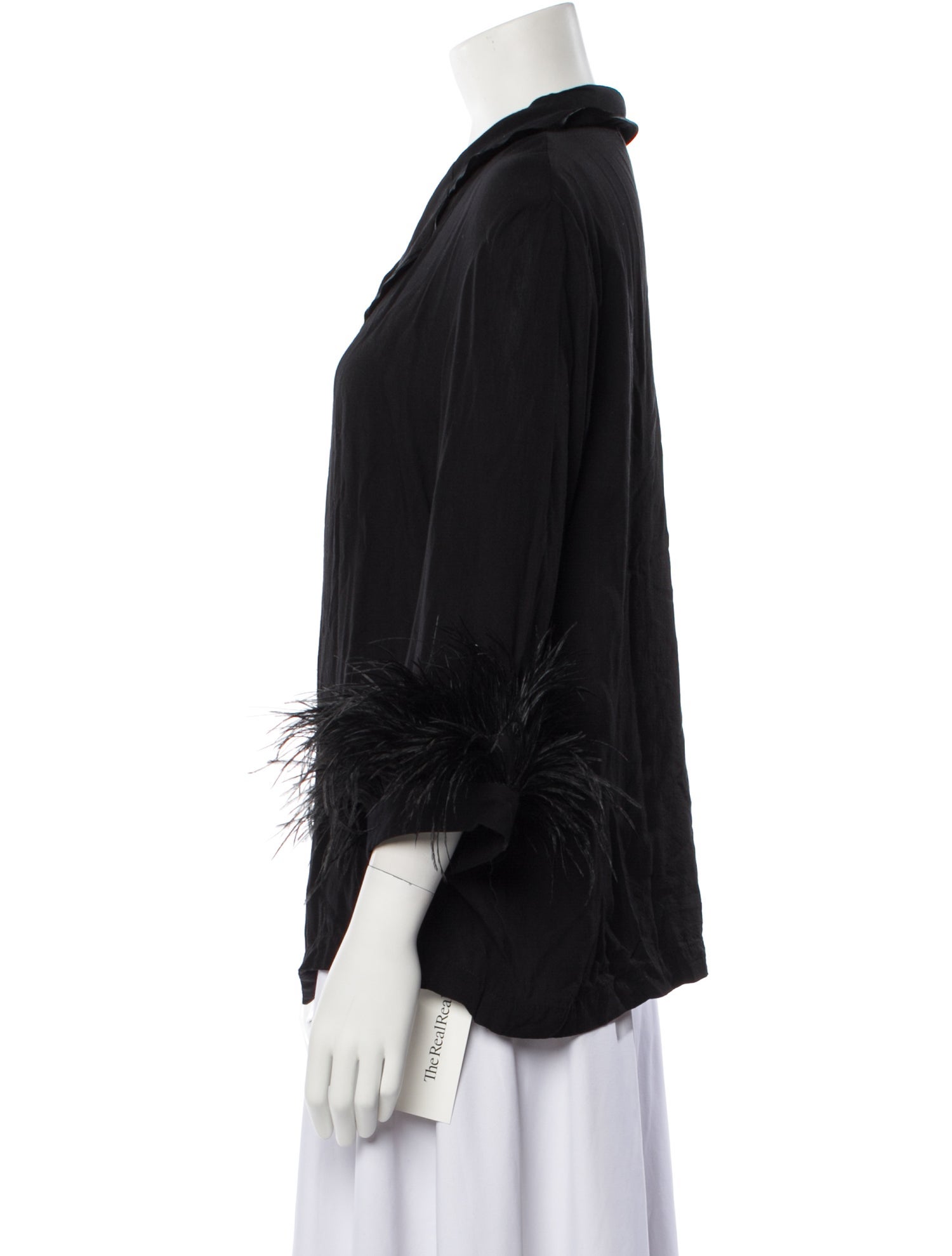 Sleeper V-Neck Three-Quarter Sleeve Blouse