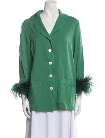 Sleeper Loungewear Feather Trim Pajamas S