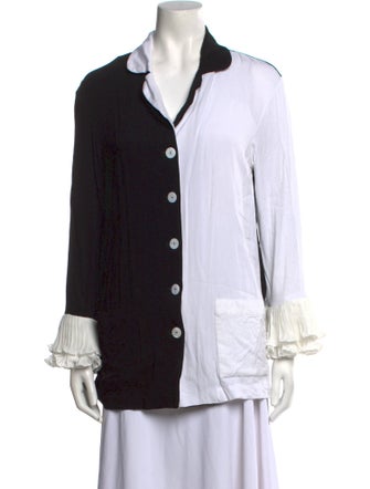 Sleeper Long Sleeve Button-Up Top