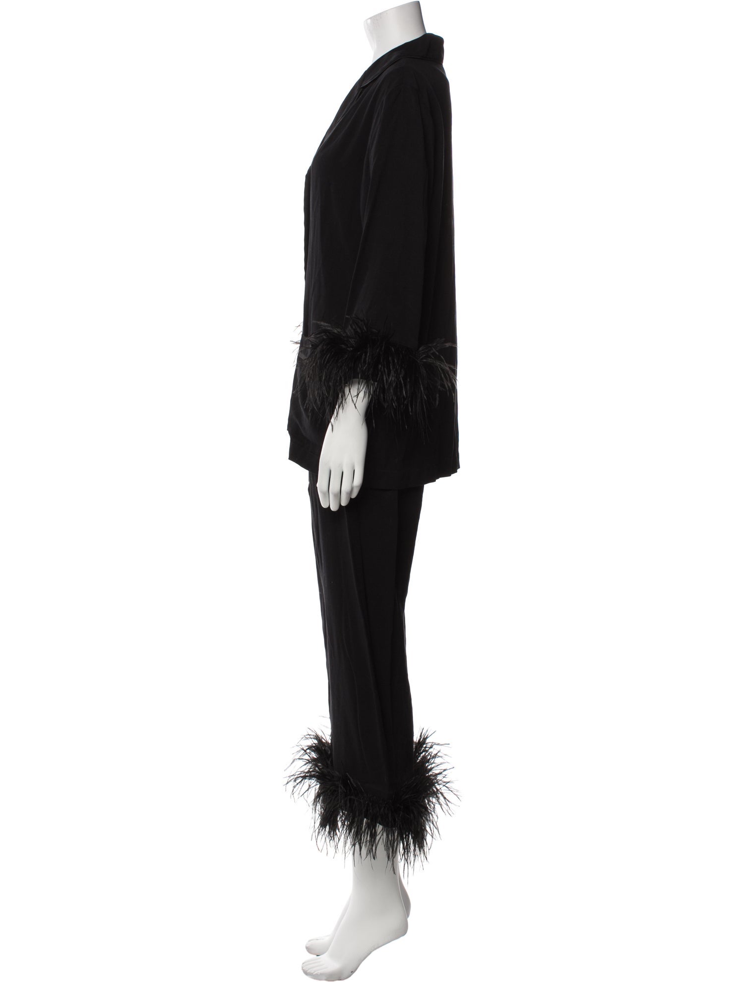 Sleeper Feather Trim Pajamas