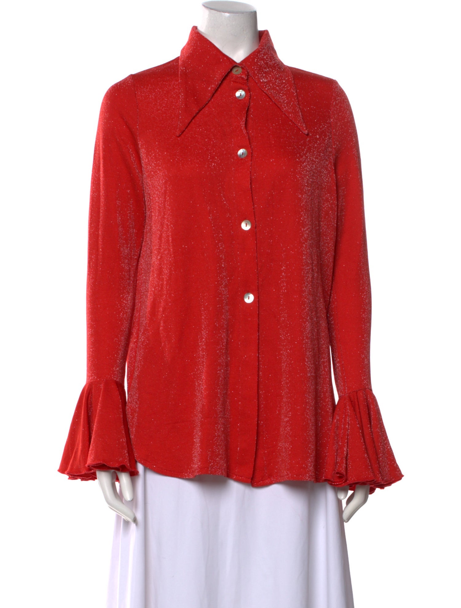 Sleeper Long Sleeve Button-Up Top