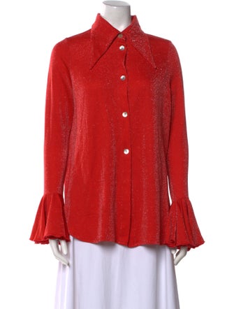 Sleeper Long Sleeve Button-Up Top