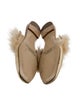 Sleeper Satin Feather Trim Mules