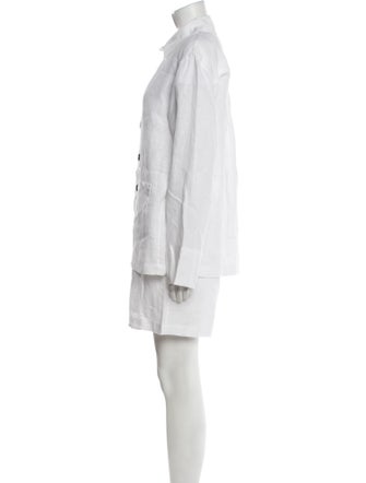 Sleeper Linen Ruffle Embellishment Short Set