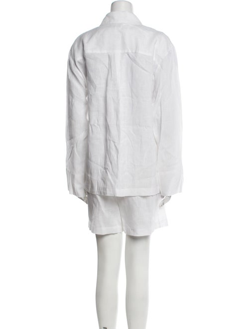 Sleeper Linen Ruffle Embellishment Short Set