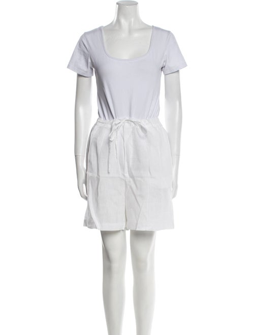 Sleeper Linen Ruffle Embellishment Short Set