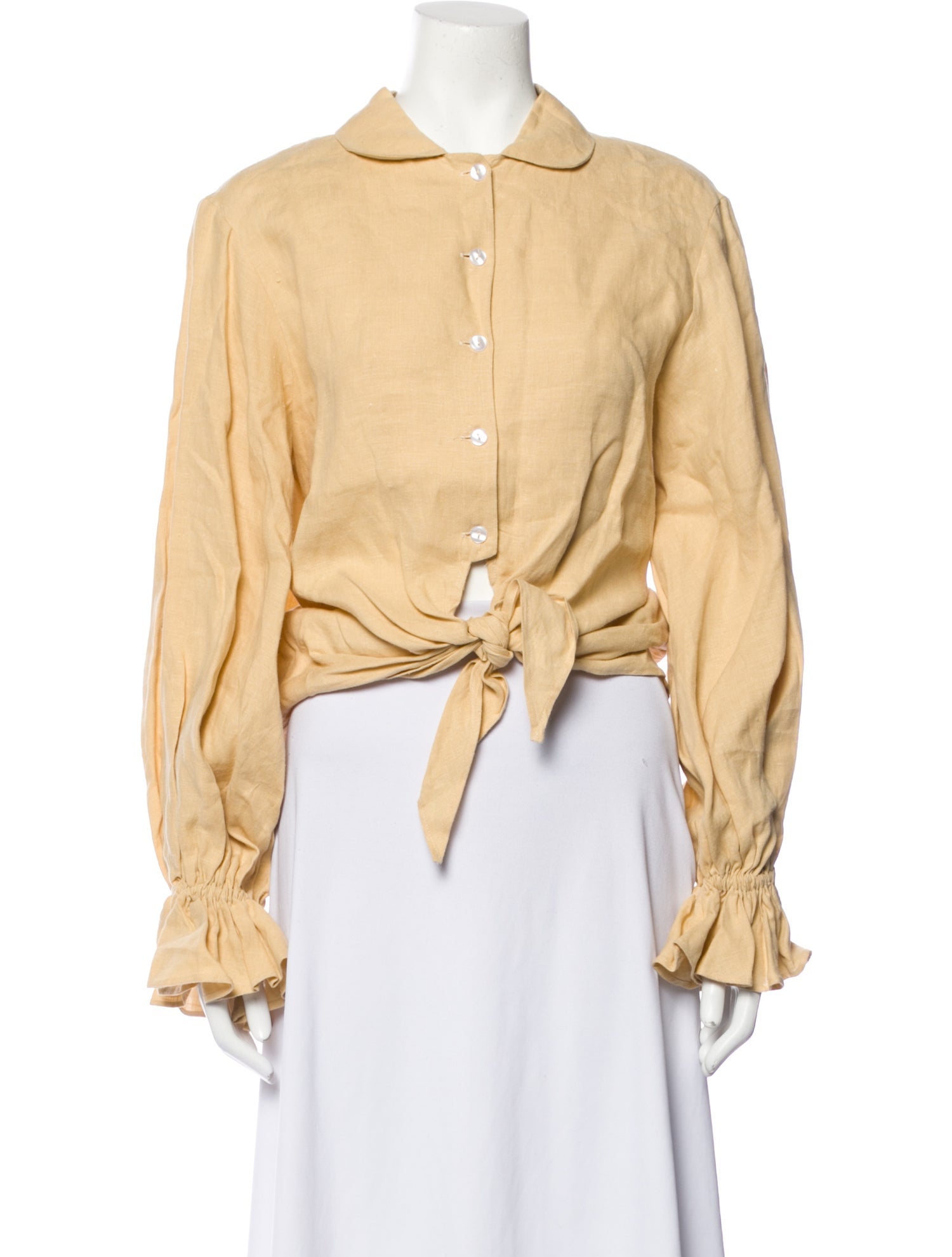 Sleeper Linen Long Sleeve Crop Top w/ Tags