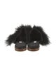Sleeper Satin Fur Trim Mules