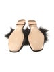Sleeper Satin Fur Trim Mules