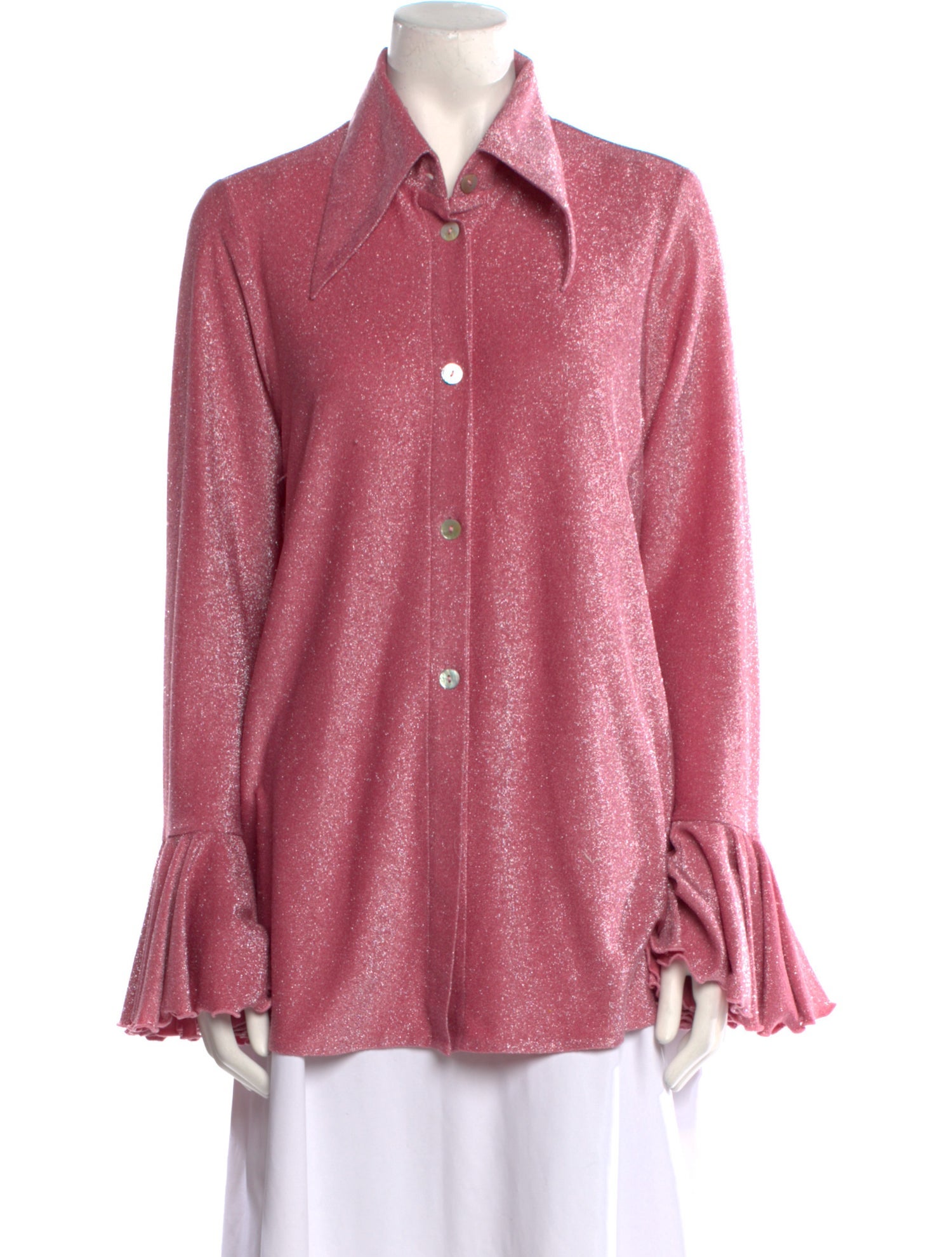Sleeper Long Sleeve Button-Up Top