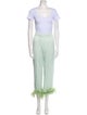 Sleeper Silk Feather Trim Pant Set