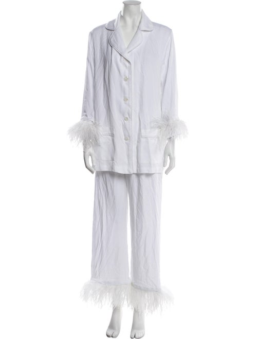 Sleeper Feather Trim Pant Set