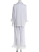 Sleeper Feather Trim Pant Set