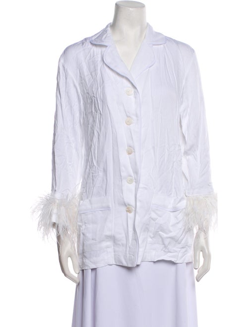 Sleeper Three-Quarter Sleeve Button-Up Top