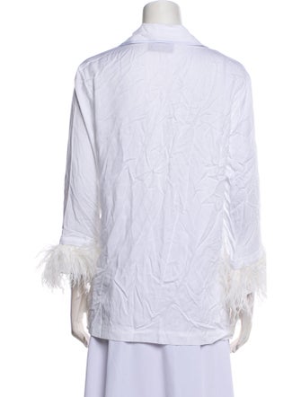 Sleeper Three-Quarter Sleeve Button-Up Top