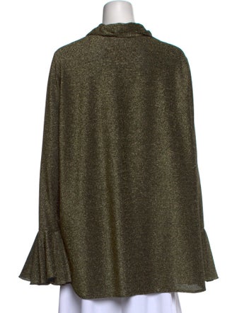 Sleeper Nylon Long Sleeve Button-Up Top