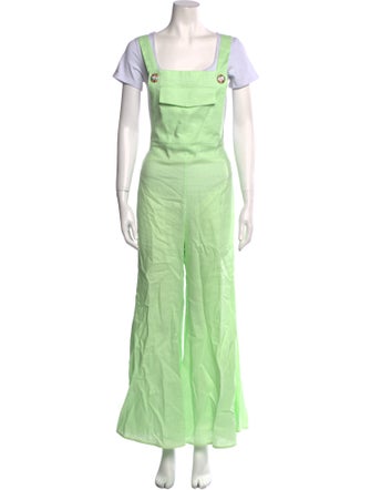 Sleeper Linen Square Neckline Jumpsuit