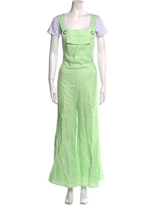 Sleeper Linen Square Neckline Jumpsuit