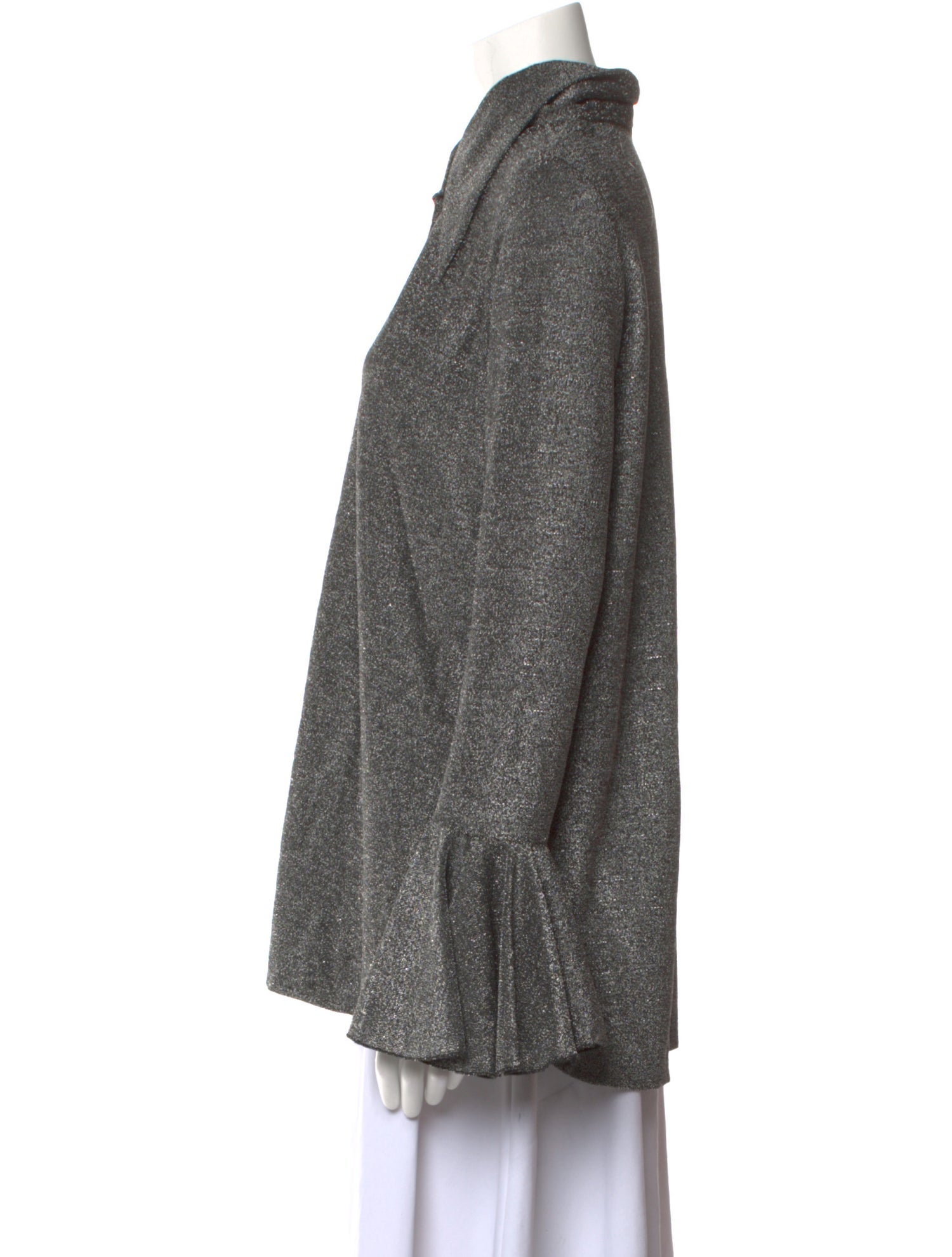 Sleeper Nylon Long Sleeve Button-Up Top w/ Tags