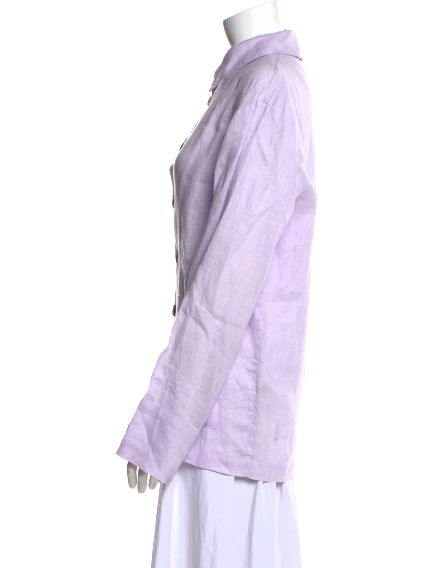 Sleeper Linen Long Sleeve Button-Up Top