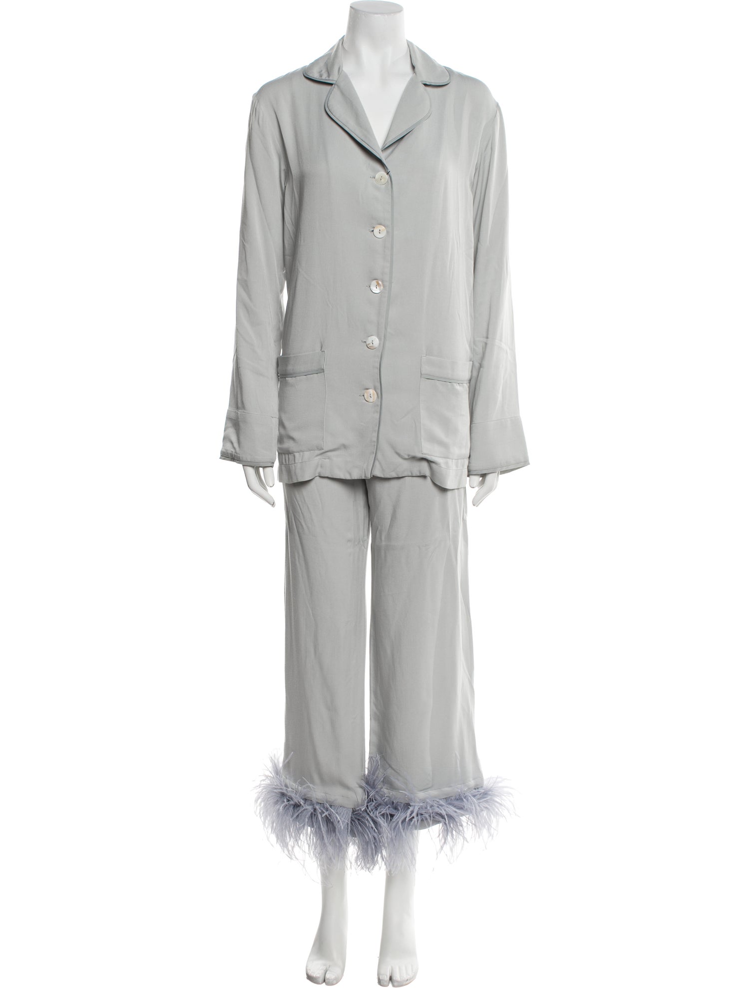 Sleeper Feather Trim Pajamas