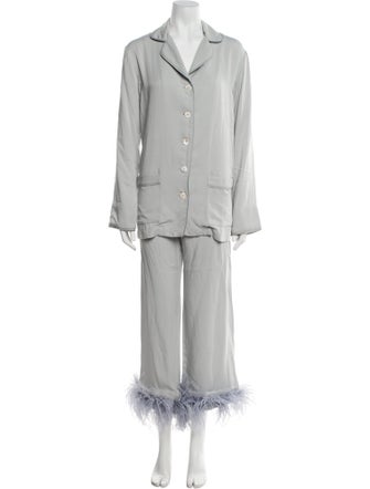 Sleeper Feather Trim Pajamas