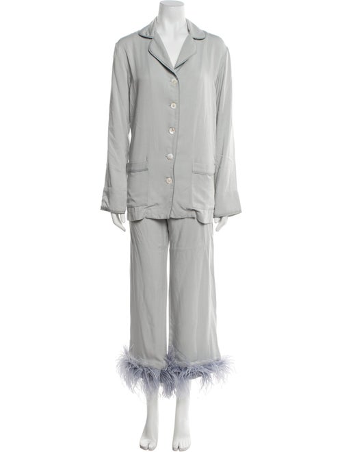 Sleeper Feather Trim Pajamas
