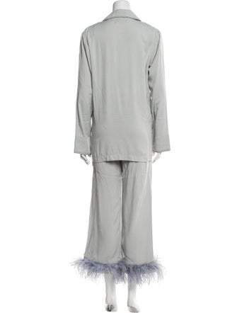 Sleeper Feather Trim Pajamas