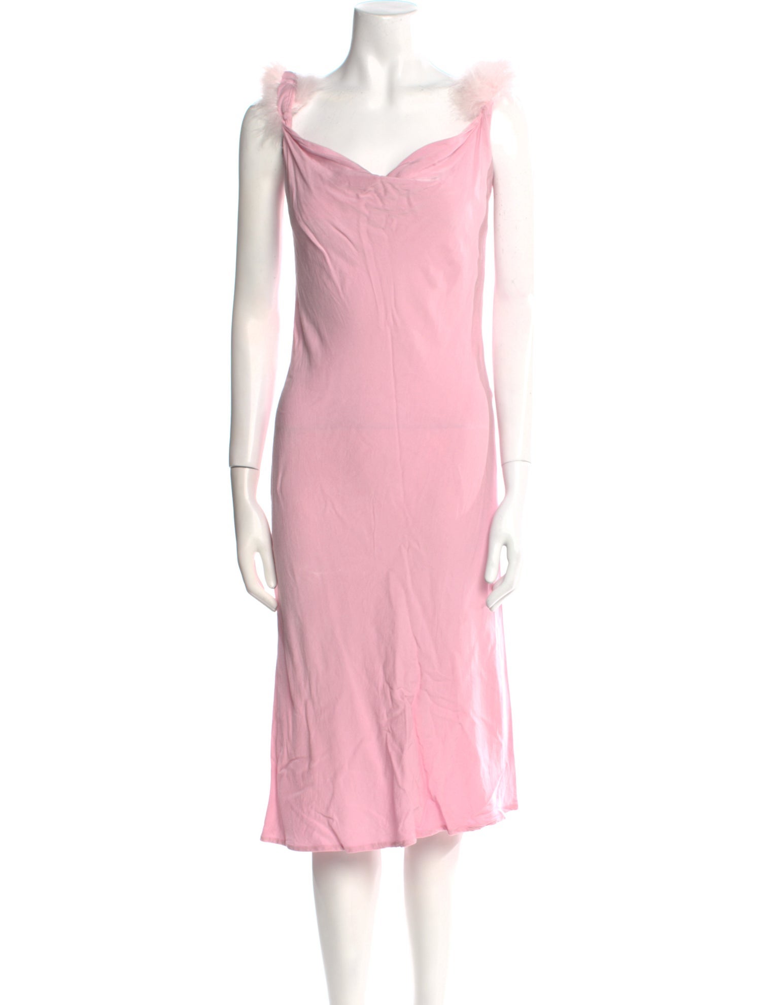 Sleeper Cowl Neck Knee-Length Dress