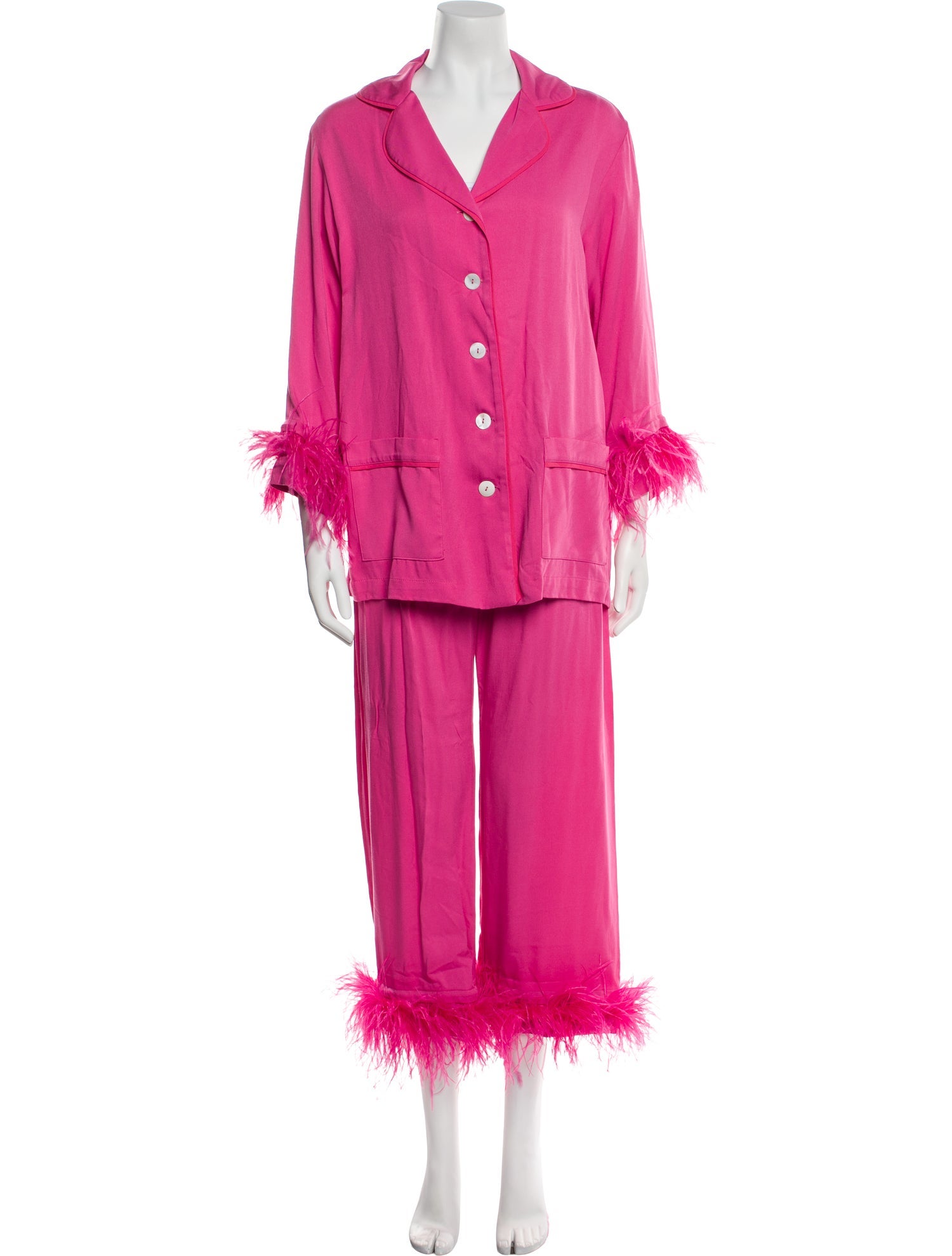 Sleeper Feather Trim Sweatpants