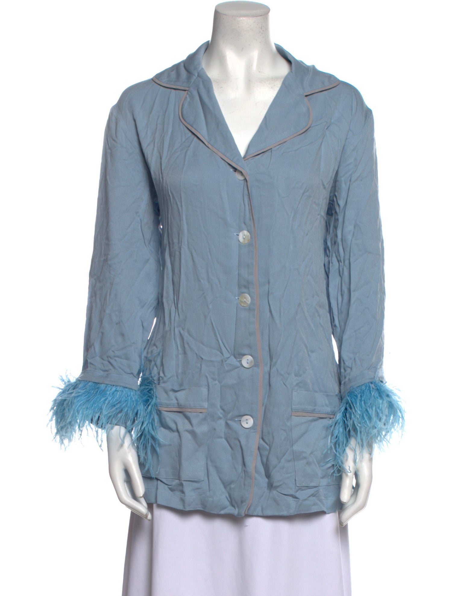 Sleeper Long Sleeve Button-Up Top