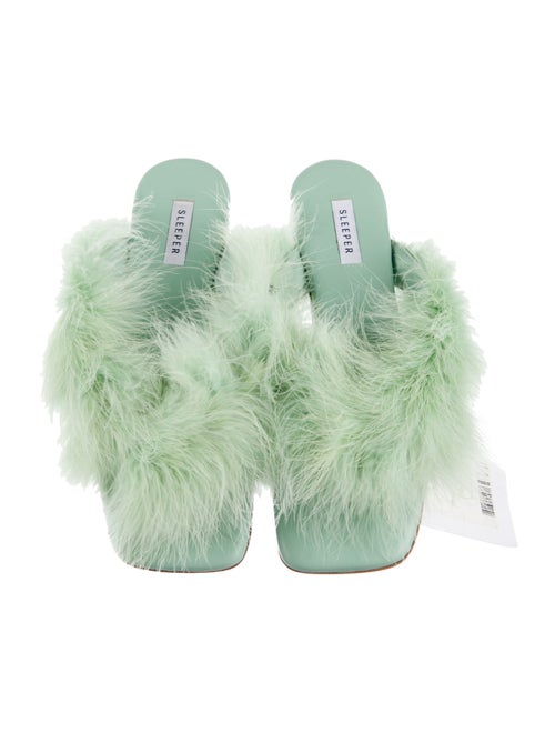 Sleeper Ostrich Feather Mules